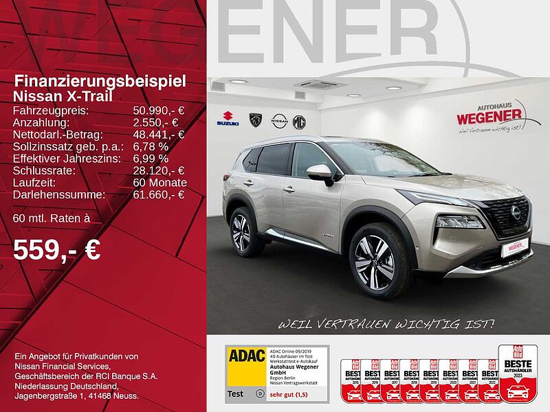 Nissan X-Trail 1.5 VC-T e-4ORCE 213 PS 4x4 TEKNA+ Pano  Bose Head-up-Display CarPlay Winter-Pak