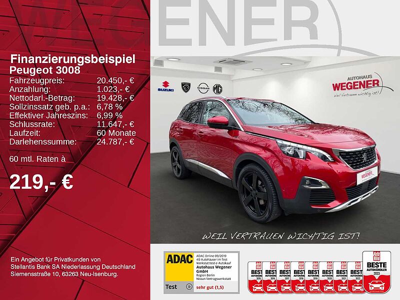 Peugeot 3008 GT-Line 130 EAT8 *LED*Panorama*AHZV*